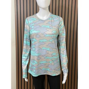 Patagonia Capilene Silkweight Women's M Blue Shirt Polyester Base Layer Stretch